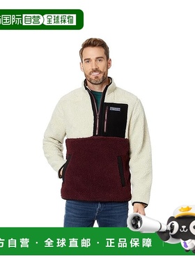 自营 Vineyard Vines Col Blkd运动衫男式象牙色栗色夏尔巴羊毛GB