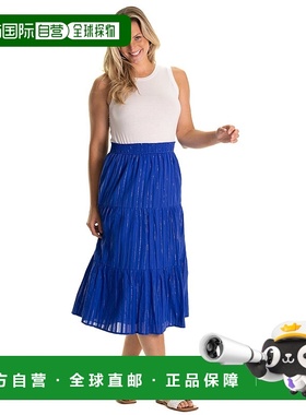 自营duffield laneThe Tansy Skirt in Bright Blue Metallic Str