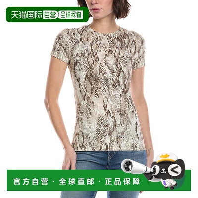 自营l'agenceL’AGENCE Ressi Snake T-Shirt - brown 美国奥莱直