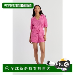 粉红色 自营 parker粉红色棉质钩针短裤 chinti 美国奥莱直发
