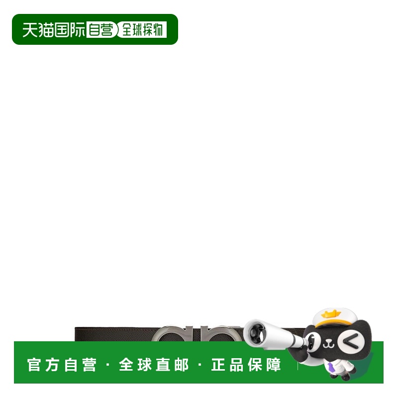 自营salvatore ferragamo双可调节皮带，抛光处理-黑色 美国奥莱