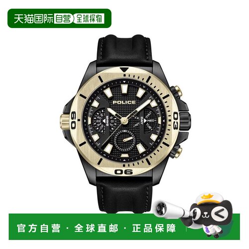 自营Police Artificial Leather Dress Men's Watch - black 美国