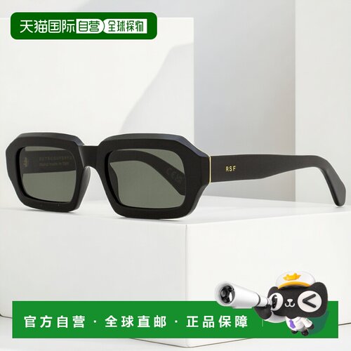 自营Retrosuperfuture 中性款矩形太阳镜 Fantasma 17I 黑色 54