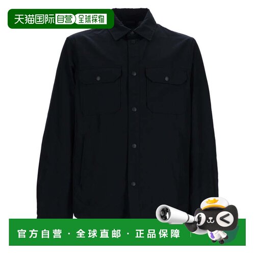 自营woolrichNeutrals Structured Ramar Cotton Overshirt - bla