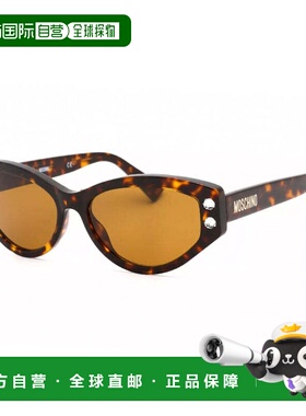 自营Moschino Sunglasses Cat Eye Full Rim, Dark Havana Frame