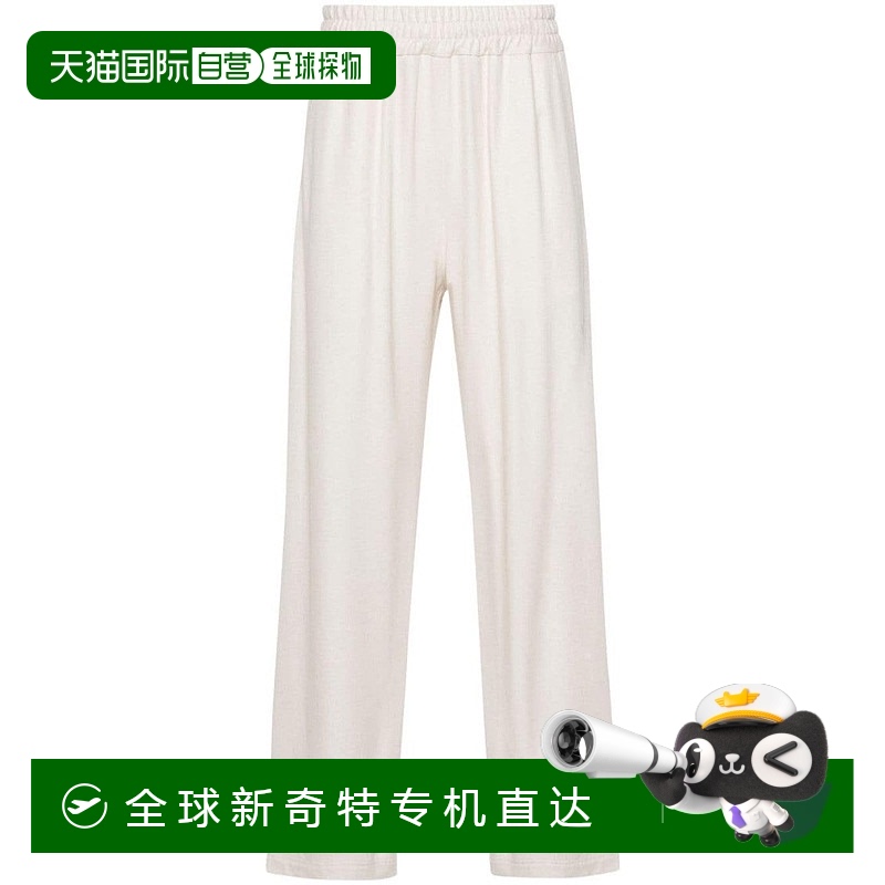 自營gcds白色亞麻長褲-白色 【美國奧萊】直發(fā)褲子亞麻褲