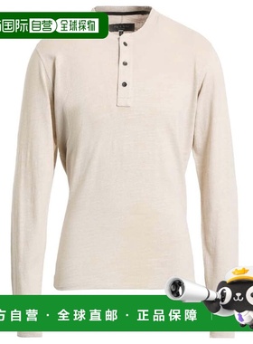 自营rag & bone Men's Classic Flame Henley - dust 美国奥莱直