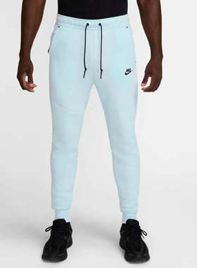 自营Men's Nike Tech Fleece Jogger Pants  Glacier Blue Drawst