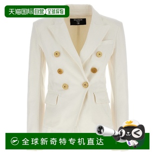 直发 自营 balmain双排扣牛仔运动夹克 白色 美国奥莱