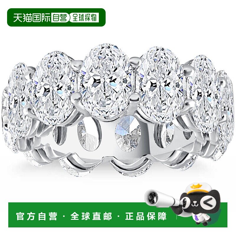 自营 pompeii312 1/2 克拉椭圆形钻石永恒戒指 14k 黄金实验室培