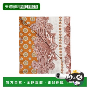 酒红色 自营 白色 Paisley棉质丝绸围巾 美国奥莱直发 Eleventy