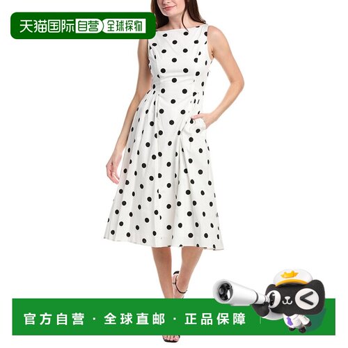 自营Sam Edelman Polka Dot Midi Dress - white 美国奥莱直发