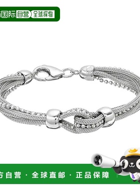 自营 max + stone纯银网状手链带龙虾爪扣 7.5 英寸 - 银色 美国