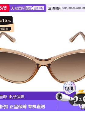 自营Calvin Klein Brown Gradient Butterfly Ladies Sunglasses