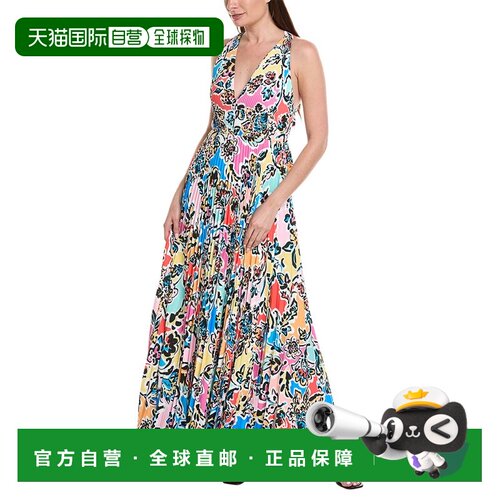 自营Milly Oria Rainbow Oasis长裙-黑色 连衣裙美国奥莱直发吊带