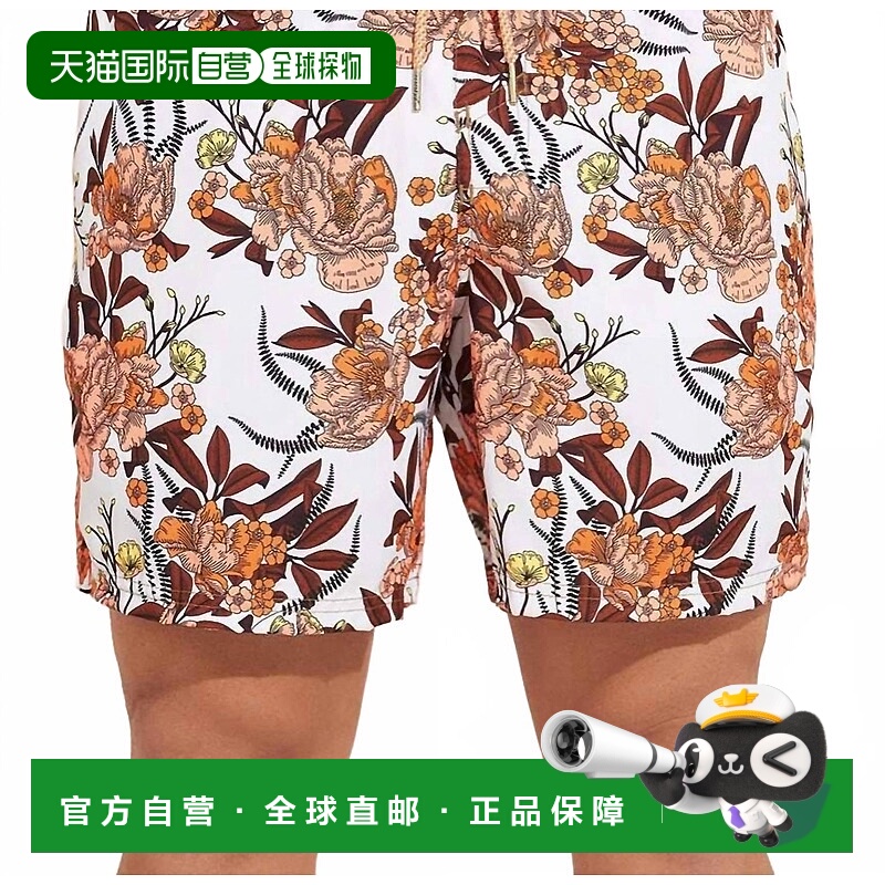 自营maajiMen's Cremon Sailor Swim Trunks In White - white 美