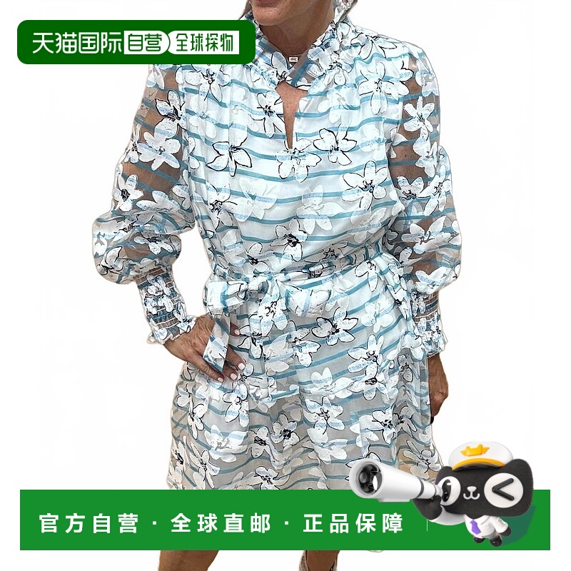 自营jade荷叶边领口和下摆连衣裙，绽放轮廓 美国奥莱直发