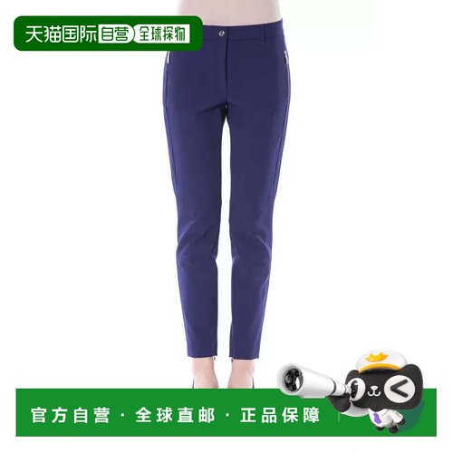 自营BYBLOS Polyester Women's Slim-Fit Women's Pant - blue 美