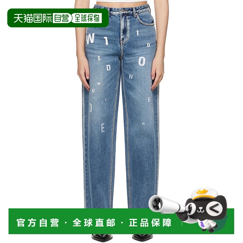 1h可退 【美国直邮】We11done|海军蓝随机徽标牛仔裤