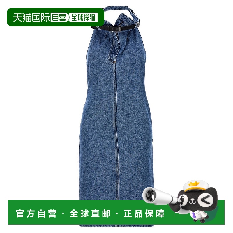 自营 coperni“吊带领”连衣裙-蓝色 美国奥莱直发