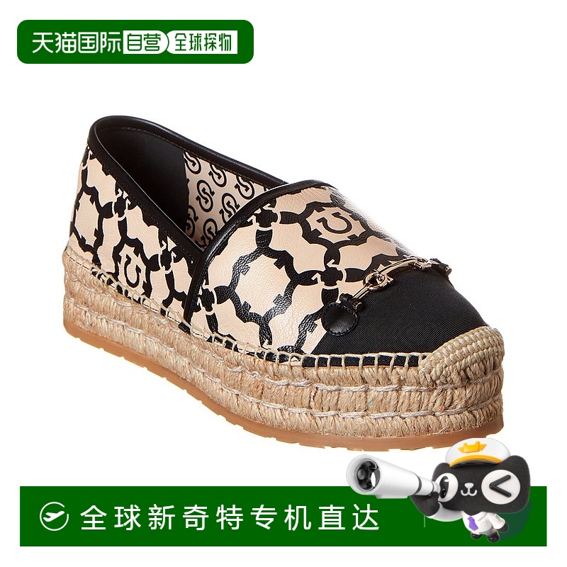 自营salvatore ferragamo菲拉格慕Gancini Galore皮革平台Espadri