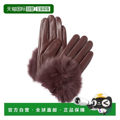 自营La Fiorentina Leather Gloves - red 美国奥莱直发手套