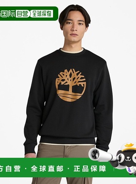 自营 timberland男式诺斯伍德抓背圆领运动衫-黑色 美国奥莱直发