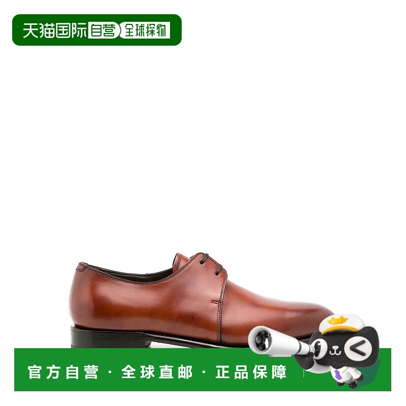 自营salvatore ferragamoFerragamo Leather Derby Shoes - brown