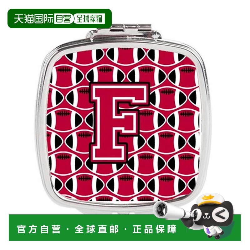 自营 Carolines Treasures CJ1079-FSCM 字母 F 足球深红色正品