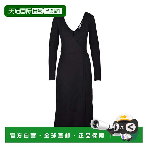自营tommy hilfigerBlack Jersey Dress - black 美国奥莱直发