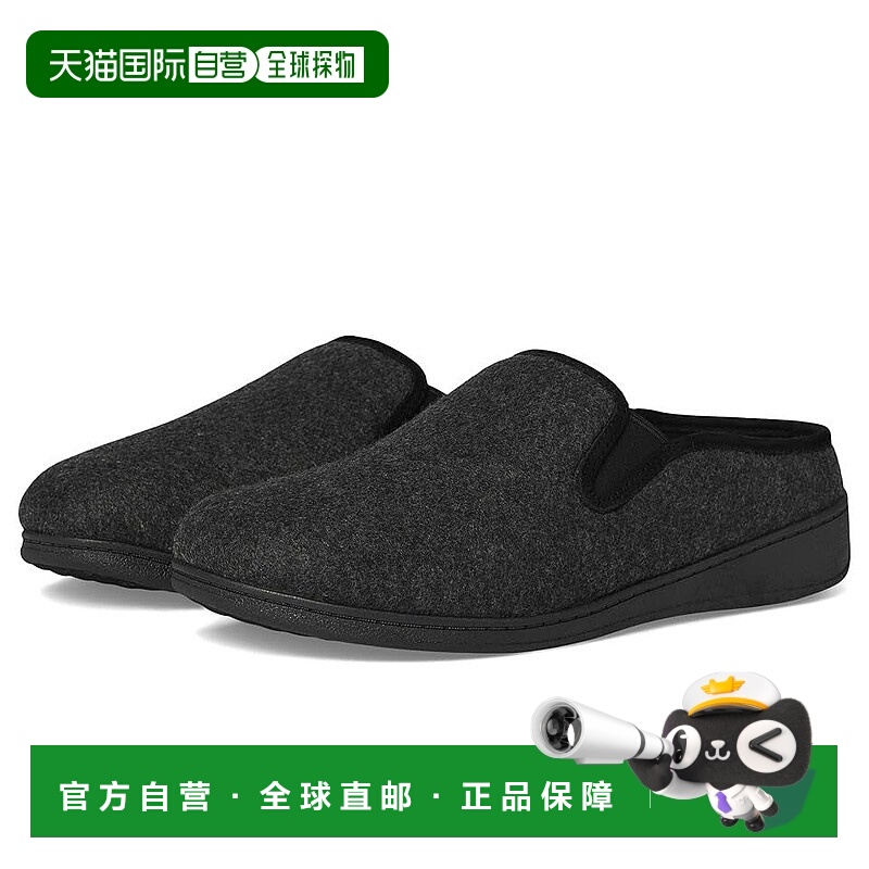 自营 Vionic Unwind J0763F1001男式黑色圆头拖鞋ZOGG222（黑色，