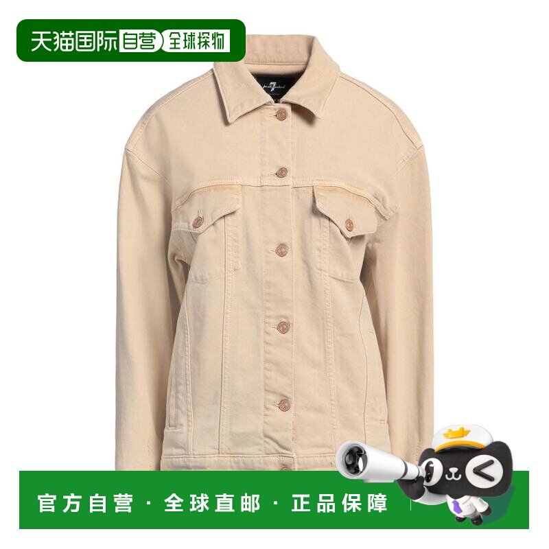 1h可退 【美国直邮】7 FOR ALL MANKIND 牛仔卡车司机夹克 女士短
