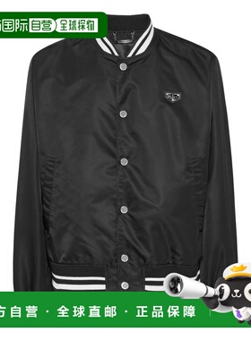 自营philipp pleinNylon Baseball Jacket - black 美国奥莱直发