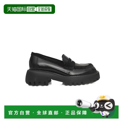 自营Cerruti 1881小牛皮女式乐福鞋-黑色 一脚蹬美国奥莱直发