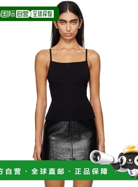 1h可退 香港直邮潮奢 Courreges 女士 黑色吊带背心 324MTO340FI0