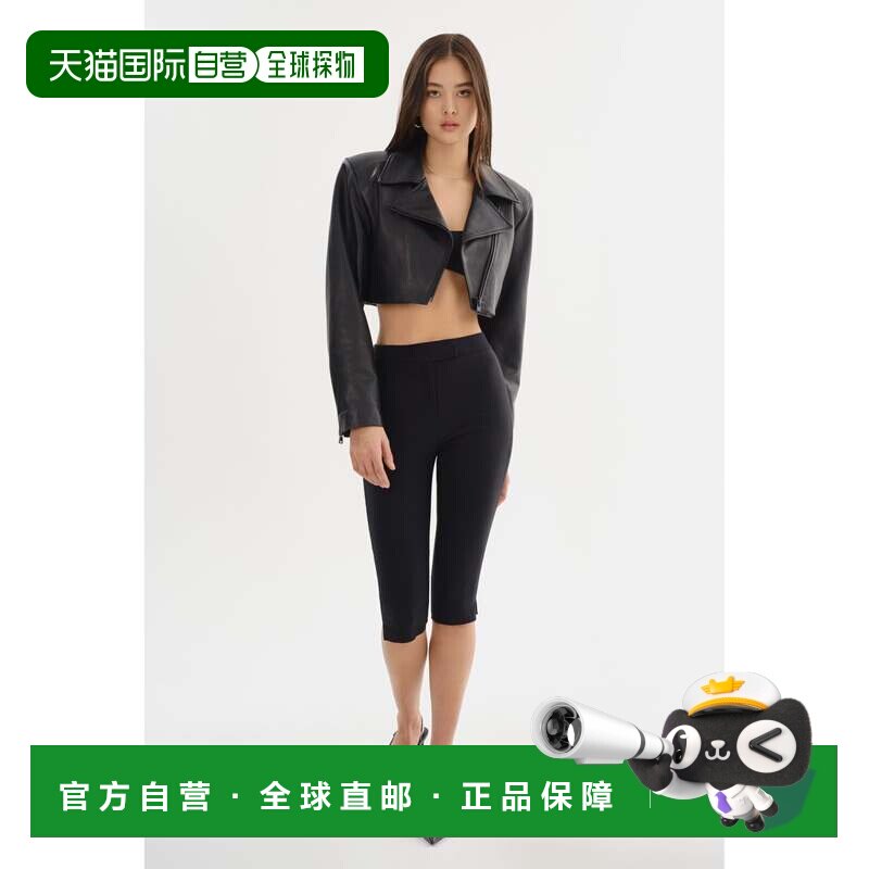 自营lamarqueDaylin | Cropped Leather Jacket - black 美国奥莱图片