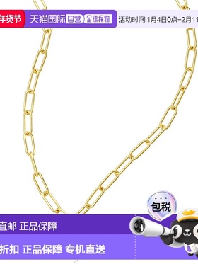 自营 Adornia 25 英寸心形吊饰回形针链项链金色 - 黄色 美国奥莱