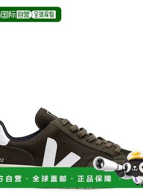 自营Veja V-12纯素B-Mesh橄榄白色运动鞋-橄榄白色 美国奥莱直发