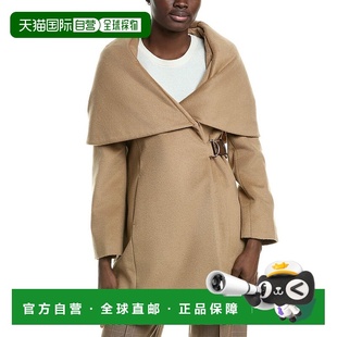 Blend Wool Hooded Coat 美国奥莱直发 自营Via tan Spiga