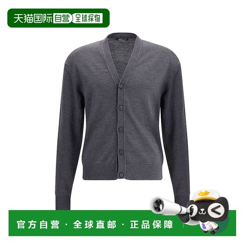 自营Jacquemus V-neck Merino Wool Men's Cardigan - gray 美国