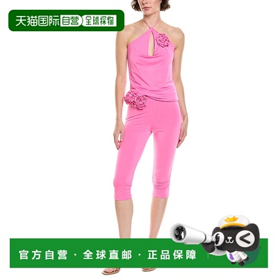 自营 Beulah 2件套上衣和裤子-粉红色 打底裤性感美国奥莱直发