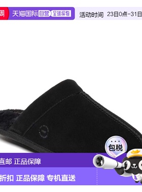 自营Dearfoams Men's Kirk Genuine Suede Scuff House Slipper -