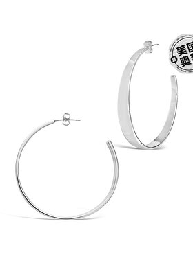 sterling foreverGraduating Hoop Earrings-Gold - silver 【美