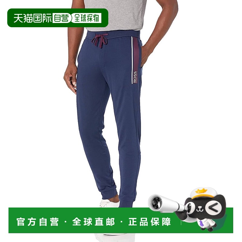 自营 hugo boss男士休闲服抽绳正品棉质慢跑鞋蓝色-蓝色 美国奥莱