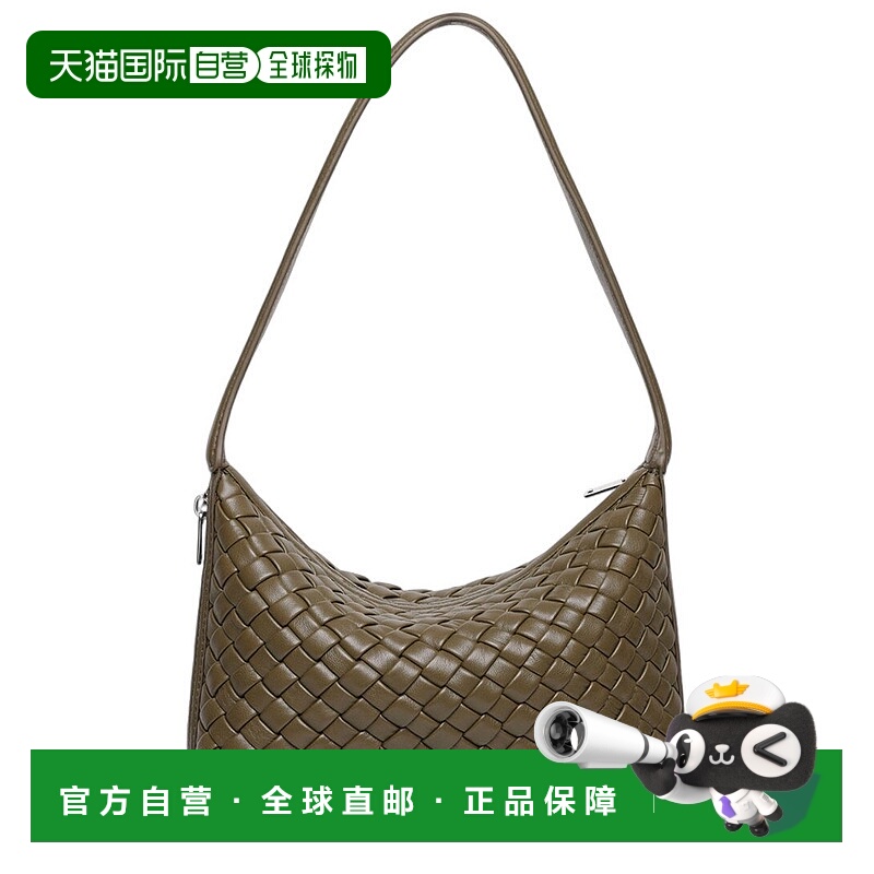 自营Walter Baker Hazel Leather Shoulder Bag - dark olive 美