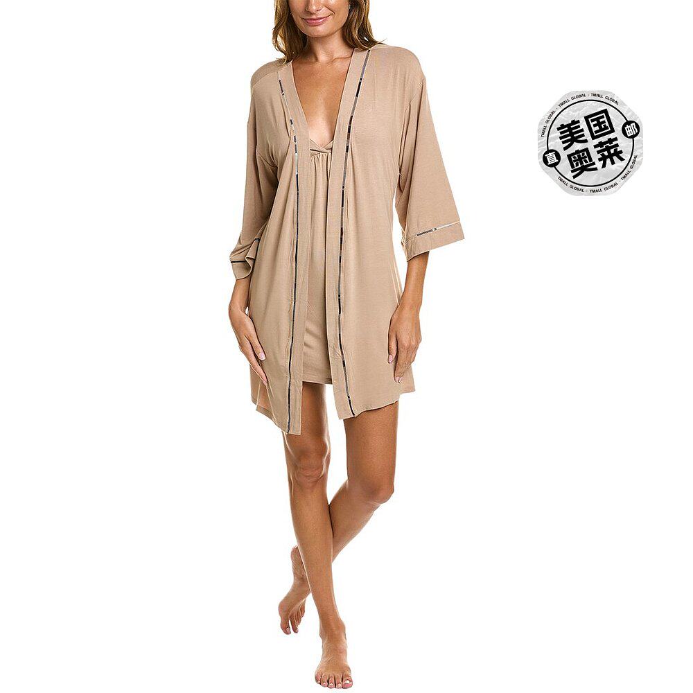 Hale Bob 2pc Nightgown & Robe Set - brown 【美国奥莱】直发