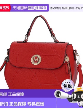 自营 mia k collectionMia K的Clementine纯素皮革女式手提包-红
