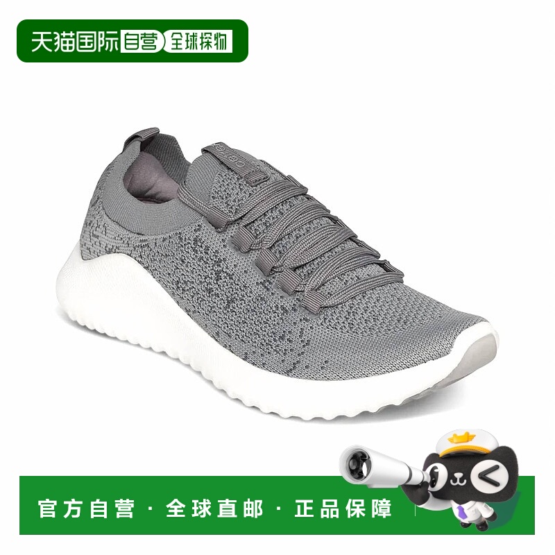 自营aetrex灰色女式Carly Arch支撑运动鞋 美国奥莱直发