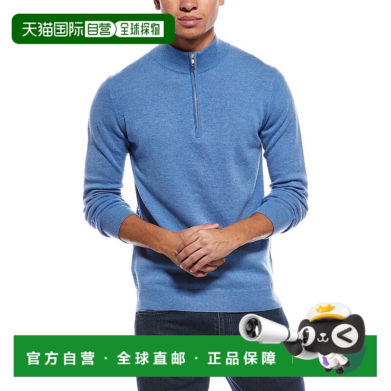 自营Brodie Cashmere Classic Wool & Cashmere-Blend 1/4-Zip Mo