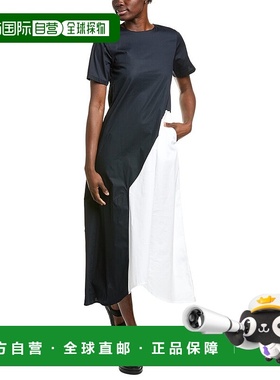 自营 alpha studio阿尔法工作室Girocollo长裙-黑色 美国奥莱直发